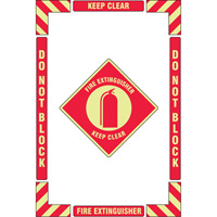 Trousse de marquage du sol ?Fire Extinguisher? (extincteur), Adh&eacute;sif, Anglais avec pictogramme Sécurité Médic