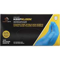 Gants jetables KeepKleen, Petit, Nitrile, 2,8 mil, Sans poudre, Bleu Sécurité Médic