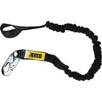 Arc Flash Shock Absorbing Lanyard, 6', Locking Snap Hook Center, Choke-Off Loop Leg Ends, Nylon Sécurité Médic