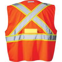 SV350 X-Back Safety Vest with Light, High Visibility Orange, Small, Polyester Sécurité Médic