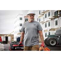 Hybrid Work Tee Shirt, Men's, Small, Grey Sécurité Médic