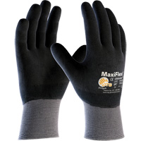 Gants compatibles avec les &eacute;crans tactiles ATG MaxiFlex Ultimate, Grand, R&ecirc;vetement Nitrile, Calibre 15, Enveloppe en Nylon/&eacute;lasthanne Sécurité Médic