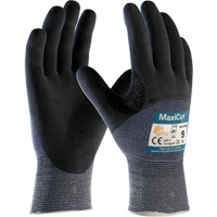 Gants r&eacute;sistants aux coupures en tricot sans couture ATG MaxiCut Ultra, Taille Grand, Calibre 15, Rev&ecirc;tement Nitrile, Enveloppe en Fil technique, ASTM ANSI niveau A3/EN 388 niveau 5/EN 388 niveau C Sécurité Médic