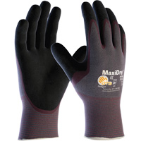 Gants sans couture ultra l&eacute;gers ATG MaxiDry, Grand, R&ecirc;vetement Nitrile, Calibre 15, Enveloppe en Nylon/&eacute;lasthanne Sécurité Médic
