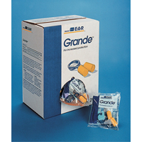 Bouchons d'oreilles classiques E-A-R, Vrac - Sac en poly, Grand, Avec cordon Sécurité Médic