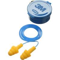 Bouchons d'oreilles pr&eacute;moul&eacute;s E-A-R Ultrafit, Avec cordon, Paire - Boîtier en plastique, 25 dB NRR, Taille unique Sécurité Médic
