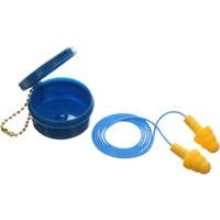 Bouchons d'oreilles pr&eacute;moul&eacute;s E-A-R Ultrafit, Avec cordon, Paire - Boîtier en plastique, 25 dB NRR, Taille unique Sécurité Médic