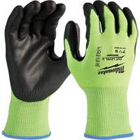 High-Visibility Cut-Resistant Gloves, Size Small, 15 Gauge, Nitrile/Polyurethane Coated, Polyethylene Shell, ANSI/ISEA 105 Level 2 Sécurité Médic