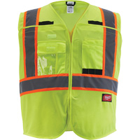 Veste de s&eacute;curit&eacute; pour signaleur, Jaune lime haute visibilit&eacute;, Moyen/Petit Sécurité Médic