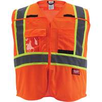 Veste de s&eacute;curit&eacute; pour signaleur, Orange haute visibilit&eacute;, Moyen/Petit Sécurité Médic