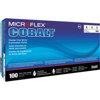 Gants d'examen d'usage multiple Microflex Cobalt N19, T-petit, Nitrile, 3,9 mils, Sans poudre, Bleu, Classe 2 Sécurité Médic