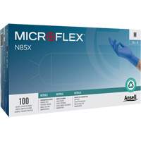 Gants Microflex N85, T-petit, Nitrile, 3,5 mils, Sans poudre, Bleu, Classe 2 Sécurité Médic