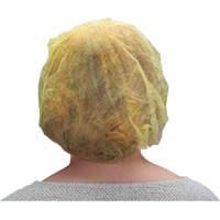 Bouffant Caps, Polypropylene, 21", Yellow Sécurité Médic