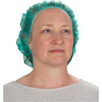 Bouffant Caps, Polypropylene, 21", Green Sécurité Médic