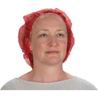 Bouffant Caps, Polypropylene, 21", Red Sécurité Médic