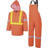R85 Ensemble imperm&eacute;able de s&eacute;curit&eacute; 3 pi&egrave;ces ignifuge Element FR, Petit, Orange haute visibilit&eacute; Sécurité Médic
