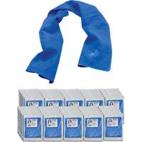 Serviette de refroidissement par &eacute;vaporation Chill-Its 6602, Bleu Sécurité Médic