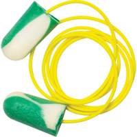 Bouchons d'oreilles biosourc&eacute;s Mega Bullet BioSoft, Vrac - Boîte, Avec cordon Sécurité Médic