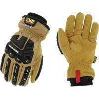 Coldwork Waterproof M-Pact&reg; Driver Gloves, 8, Grain Leather Palm, Elastic Cuff Sécurité Médic