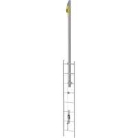 Latchways&reg; Vertical Ladder Lifeline with SRL Ladder Extension Post Kit, Stainless Steel Sécurité Médic