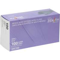 Medical Grade Disposable Gloves, Small, Nitrile, 6-mil, Powder-Free, Black, Class 2 Sécurité Médic