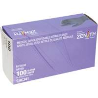 Medical Grade Disposable Gloves, Medium, Nitrile, 6-mil, Powder-Free, Black, Class 2 Sécurité Médic