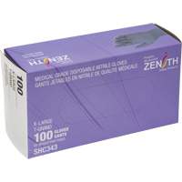 Medical Grade Disposable Gloves, X-Large, Nitrile, 6-mil, Powder-Free, Black, Class 2 Sécurité Médic