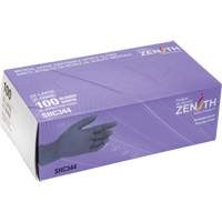 Gants jetables de calibre m&eacute;dical, 2T-Grand, Nitrile, 6 mils, Sans poudre, Noir, Classe 2 Sécurité Médic