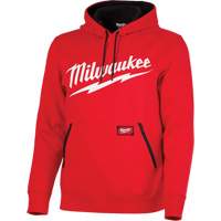 Chandail &agrave; capuchon de poids moyen avec logo Milwaukee, Hommes, Petit, Rouge Sécurité Médic
