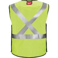 Gilet de s&eacute;curit&eacute; &agrave; maille d&eacute;tachable, Noir/Jaune lime haute visibilit&eacute;, Moyen/Petit Sécurité Médic