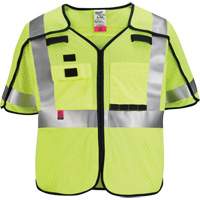 Gilet de s&eacute;curit&eacute; &agrave; maille d&eacute;tachable, Noir/Jaune lime haute visibilit&eacute;, Moyen/Petit Sécurité Médic