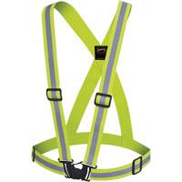 5497 Safety Sash, High Visibility Lime-Yellow, Silver Reflective Colour, One Size Sécurité Médic