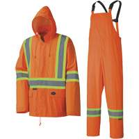 5598 Combinaison de pluie imperm&eacute;able et l&eacute;g&egrave;re, Polyester/PVC, Petit, Orange haute visibilit&eacute; Sécurité Médic