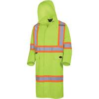 5631 Manteau long imperm&eacute;able The Rock 300D, Polyester, Petit, Jaune lime haute visibilit&eacute; Sécurité Médic