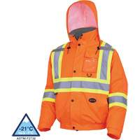 5032 Veste aviateur de s&eacute;curit&eacute; imperm&eacute;able et matelass&eacute;e pour l'hiver, Polyester, Orange haute visibilit&eacute;, Petit Sécurité Médic