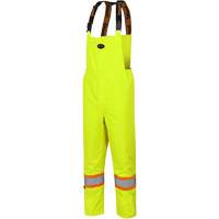 5054 The Rock 300D Insulated Bib Pants, Polyester, Small, High Visibility Lime-Yellow Sécurité Médic