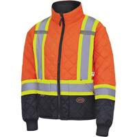 5015 Manteau matelass&eacute; pour cong&eacute;lateur, Polyester, Noir/Orange haute visibilit&eacute;, T-petit Sécurité Médic