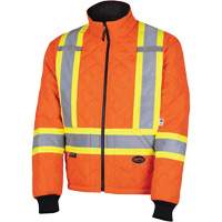 5015A Manteau matelass&eacute; pour cong&eacute;lateur, Polyester, Orange haute visibilit&eacute;, T-petit Sécurité Médic
