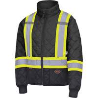 5017 Manteau matelass&eacute; pour cong&eacute;lateur, Polyester, Noir, T-petit Sécurité Médic