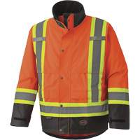 5400 Veste de s&eacute;curit&eacute; imperm&eacute;able 300D Trilobal antid&eacute;chirure, Polyester, Noir/Orange haute visibilit&eacute;, Petit Sécurité Médic