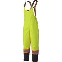 5405 300D Trilobal Ripstop Waterproof Bib Pants, Polyester, X-Small, High Visibility Lime-Yellow Sécurité Médic