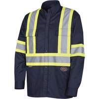 4414 Chemise de travail, Poly-coton, Petit, Bleu marin Sécurité Médic