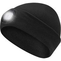 5678 Tuque en tricot avec lampe frontale &agrave; DEL, Doublure en Molleton, Taille unique, Noir Sécurité Médic