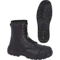 1027 Bottes de travail 8" noires, Cuir, Embout Acier, Taille 10 Sécurité Médic