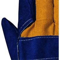630 Gants d'appareilleur isol&eacute;s bleus, Taille unique, Paume en Cuir de vache refendu, Doublure en Boa Sécurité Médic