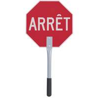 Panneau darr&ecirc;t/ralentissement de circulation – français Sécurité Médic