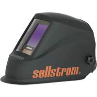 WHP4000 Premium Series ADF Welding Helmet with Extra-Large Blue Lens Technology, 3.94" L x 3.28" W View Area, Black/Orange Sécurité Médic