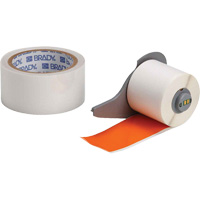 ToughStripe&reg; Ultra-Aggressive Adhesive Multi-Purpose Label Tape with Overlaminate, Polyester, Orange, 2" Width Sécurité Médic