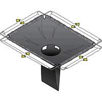 Bac de r&eacute;tention carr&eacute; Ultra-Drain Guard avec orifice de trop-plein, Huile & s&eacute;diments, 16" - 28" lo x 20" - 36" la Sécurité Médic