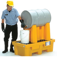 Syst&egrave;me de confinement Ultra-Drum pour 1 baril avec drain, 52" lo x 29" la x 49,5" ha, 750 gal. US Capacit&eacute; Sécurité Médic